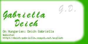 gabriella deich business card